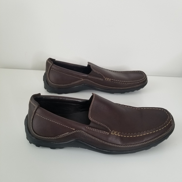 Cole Haan Tucker Venetian Brown Leather Slip On Loafers 10.5 French Roast - Picture 2 of 9